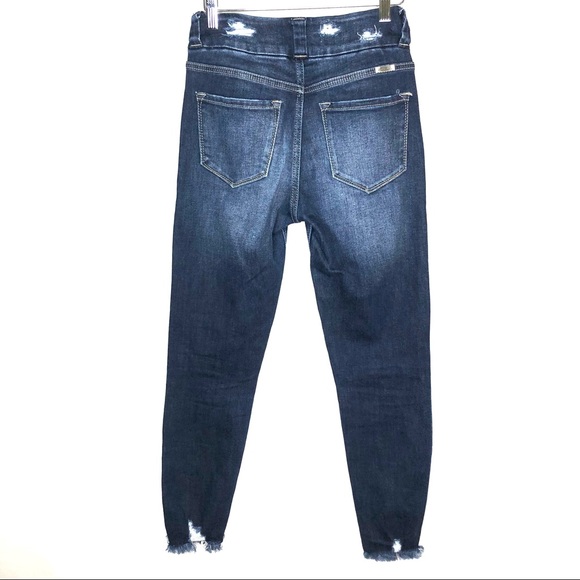NWT Kancan Distressed High Rise Denim 24 - Picture 7 of 7
